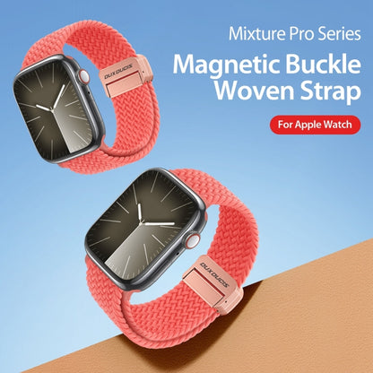 For Apple Watch Series 9 45mm DUX DUCIS Mixture Pro Series Magnetic Buckle Nylon Braid Watch Band(Guava) - Watch Bands by DUX DUCIS | Online Shopping South Africa | PMC Jewellery | Buy Now Pay Later Mobicred