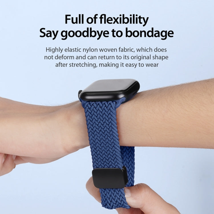 For Apple Watch Series 9 45mm DUX DUCIS Mixture Pro Series Magnetic Buckle Nylon Braid Watch Band(Storm Blue) - Watch Bands by DUX DUCIS | Online Shopping South Africa | PMC Jewellery | Buy Now Pay Later Mobicred