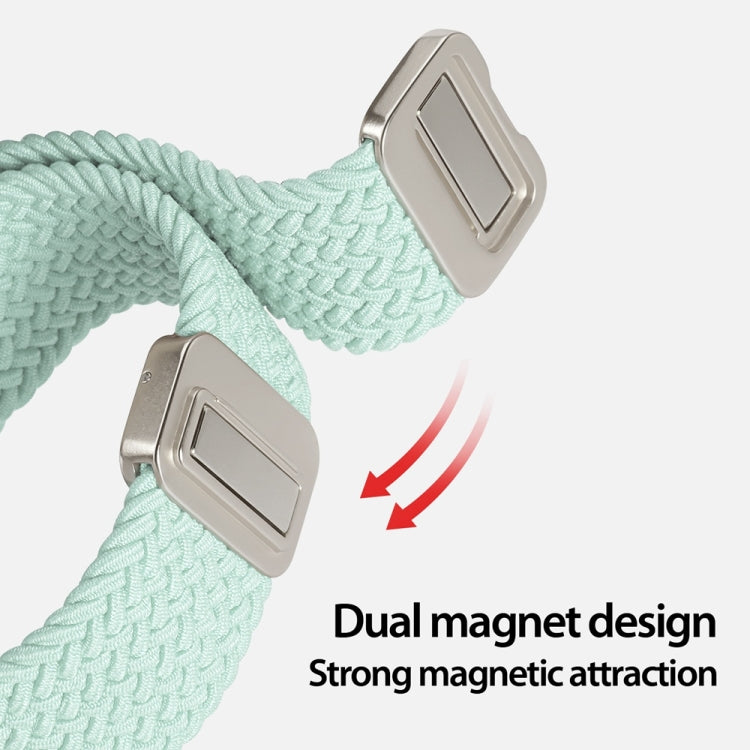 For Apple Watch Series 9 41mm DUX DUCIS Mixture Pro Series Magnetic Buckle Nylon Braid Watch Band(Light Mint) - Watch Bands by DUX DUCIS | Online Shopping South Africa | PMC Jewellery | Buy Now Pay Later Mobicred