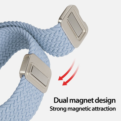 For Apple Watch Series 8 41mm DUX DUCIS Mixture Pro Series Magnetic Buckle Nylon Braid Watch Band(Light Blue) - Watch Bands by DUX DUCIS | Online Shopping South Africa | PMC Jewellery | Buy Now Pay Later Mobicred