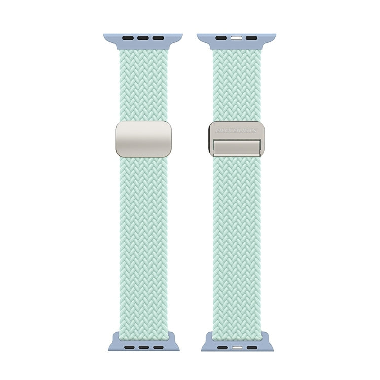 For Apple Watch Series 7 41mm DUX DUCIS Mixture Pro Series Magnetic Buckle Nylon Braid Watch Band(Light Mint) - Watch Bands by DUX DUCIS | Online Shopping South Africa | PMC Jewellery | Buy Now Pay Later Mobicred