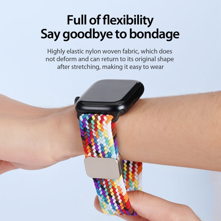 For Apple Watch Series 6 40mm DUX DUCIS Mixture Pro Series Magnetic Buckle Nylon Braid Watch Band(Rainbow) - Watch Bands by DUX DUCIS | Online Shopping South Africa | PMC Jewellery | Buy Now Pay Later Mobicred