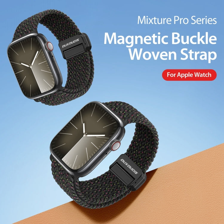 For Apple Watch Series 5 44mm DUX DUCIS Mixture Pro Series Magnetic Buckle Nylon Braid Watch Band(Black Unity) - Watch Bands by DUX DUCIS | Online Shopping South Africa | PMC Jewellery | Buy Now Pay Later Mobicred