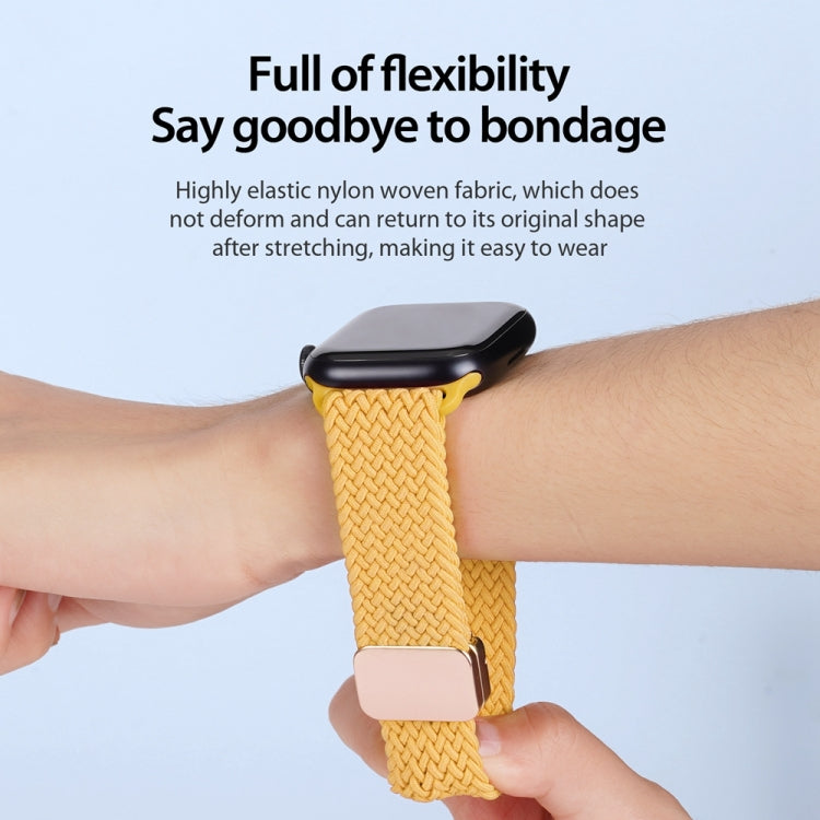 For Apple Watch Series 4 40mm DUX DUCIS Mixture Pro Series Magnetic Buckle Nylon Braid Watch Band(Sunny Color) - Watch Bands by DUX DUCIS | Online Shopping South Africa | PMC Jewellery | Buy Now Pay Later Mobicred