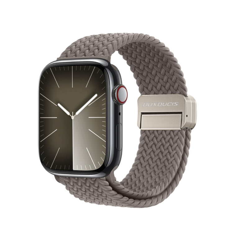 For Apple Watch Series 3 42mm DUX DUCIS Mixture Pro Series Magnetic Buckle Nylon Braid Watch Band(Clay) - Watch Bands by DUX DUCIS | Online Shopping South Africa | PMC Jewellery | Buy Now Pay Later Mobicred