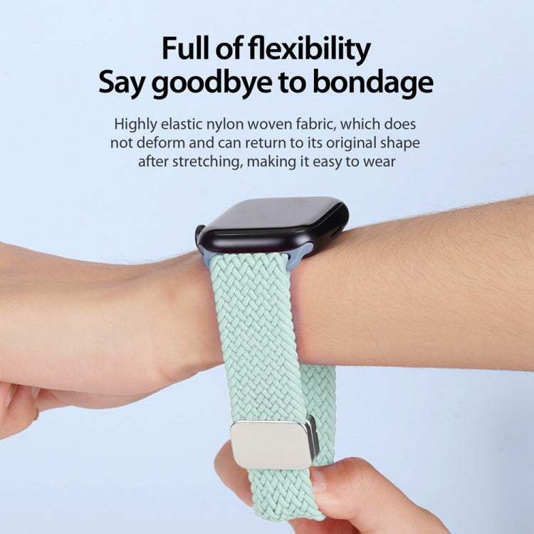 For Apple Watch Series 2 38mm DUX DUCIS Mixture Pro Series Magnetic Buckle Nylon Braid Watch Band(Light Mint) - Watch Bands by DUX DUCIS | Online Shopping South Africa | PMC Jewellery | Buy Now Pay Later Mobicred