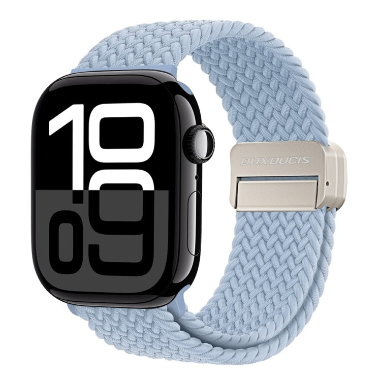 For Apple Watch Series 10 46mm DUX DUCIS Mixture Pro Series Magnetic Buckle Nylon Braid Watch Band(Light Blue) - Watch Bands by DUX DUCIS | Online Shopping South Africa | PMC Jewellery | Buy Now Pay Later Mobicred