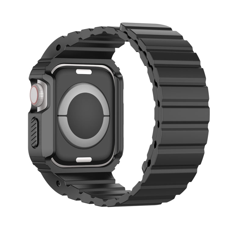 For Apple Watch Series 8 45mm DUX DUCIS OA Series Integrated Magnetic Watch Band(Black) - Watch Bands by DUX DUCIS | Online Shopping South Africa | PMC Jewellery | Buy Now Pay Later Mobicred