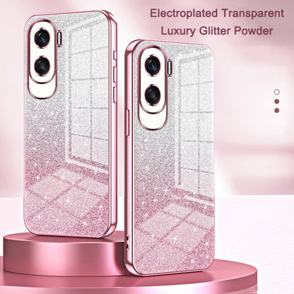 For Honor Magic6 Pro Gradient Glitter Powder Electroplated Phone Case(Pink) - Honor Cases by PMC Jewellery | Online Shopping South Africa | PMC Jewellery | Buy Now Pay Later Mobicred