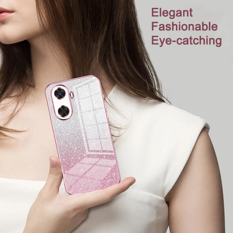 For Huawei Pura 70 Ultra Gradient Glitter Powder Electroplated Phone Case(Pink) - free shipping - PMC Jewellery - Order now!