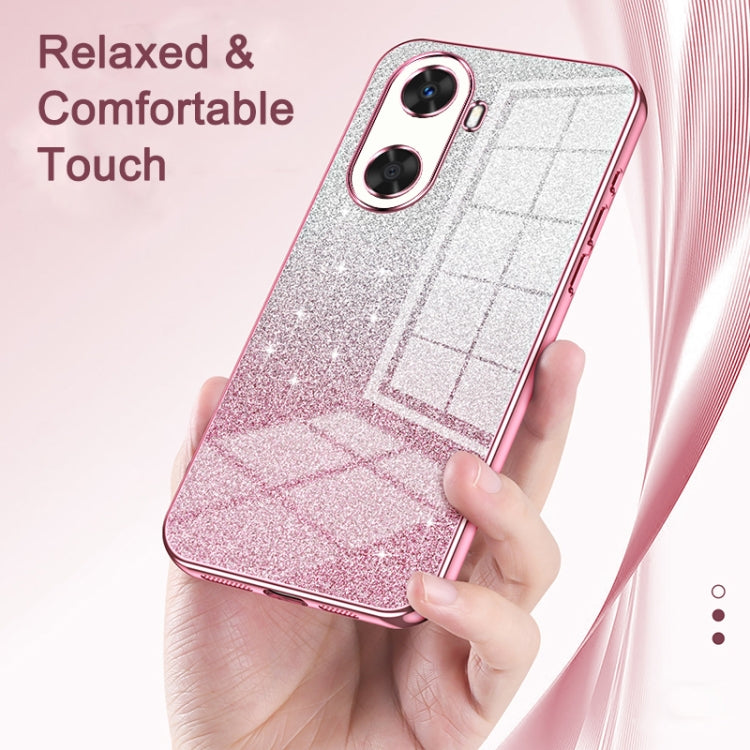For Huawei Pura 70 Pro Gradient Glitter Powder Electroplated Phone Case(Gold) - free shipping - PMC Jewellery - Order now!