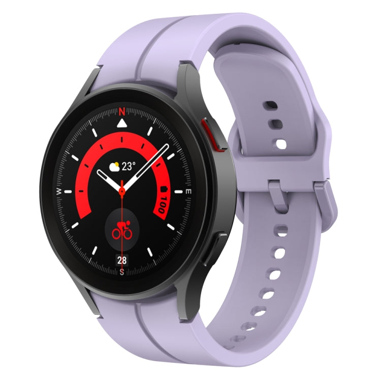 For Samsung Galaxy Watch 6 / 6 Classic Colorful Buckle Silicone Watch Band(Purple) - Watch Bands by PMC Jewellery | Online Shopping South Africa | PMC Jewellery