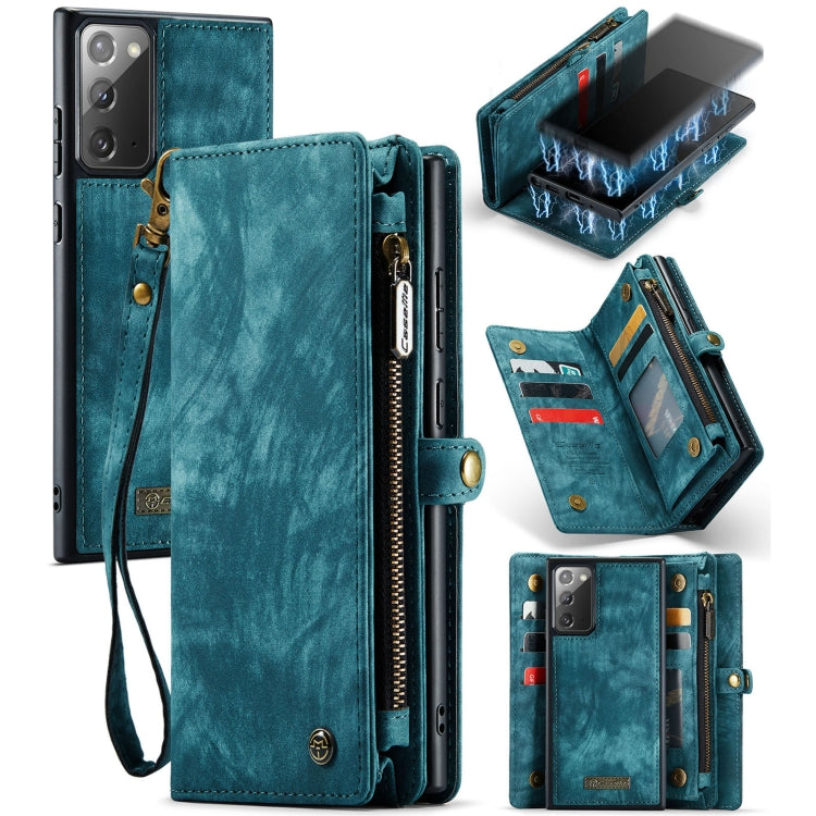 For Samsung Galaxy Note20 CaseMe-008 Detachable Multifunctional Horizontal Flip Leather Case with Card Slot & Holder & Zipper Wallet & Photo Frame(Blue) - Galaxy Note20 Cases by CaseMe | Online Shopping South Africa | PMC Jewellery | Buy Now Pay Later Mobicred