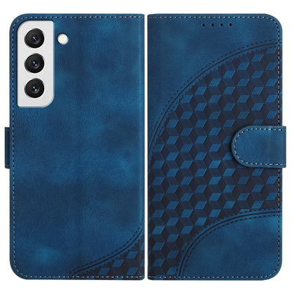 For Samsung Galaxy S22 5G YX0060 Elephant Head Embossed Phone Leather Case with Lanyard(Royal Blue) - Galaxy S22 5G Cases by PMC Jewellery | Online Shopping South Africa | PMC Jewellery