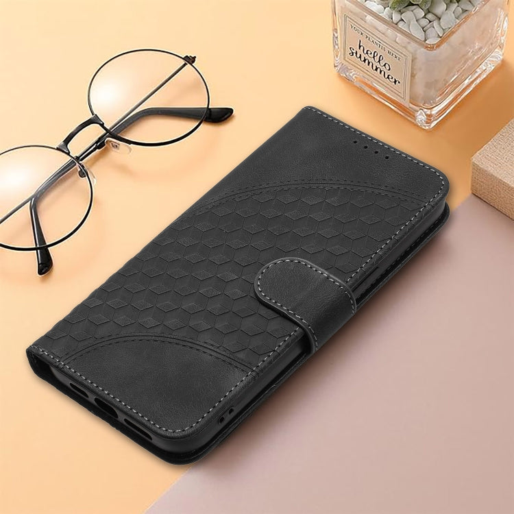 For Xiaomi Redmi K70 YX0060 Elephant Head Embossed Phone Leather Case with Lanyard(Black) - K70 Cases by PMC Jewellery | Online Shopping South Africa | PMC Jewellery | Buy Now Pay Later Mobicred