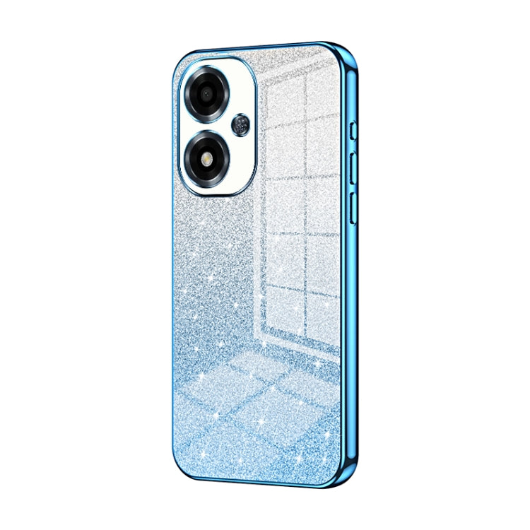 For OPPO A2m Gradient Glitter Powder Electroplated Phone Case(Blue) - OPPO Cases by PMC TechLife | Online Shopping South Africa | PMC TechLife | Buy Now Pay Later Mobicred