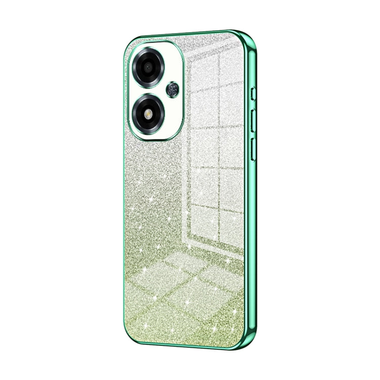 For OPPO A2m Gradient Glitter Powder Electroplated Phone Case(Green) - OPPO Cases by PMC TechLife | Online Shopping South Africa | PMC TechLife | Buy Now Pay Later Mobicred