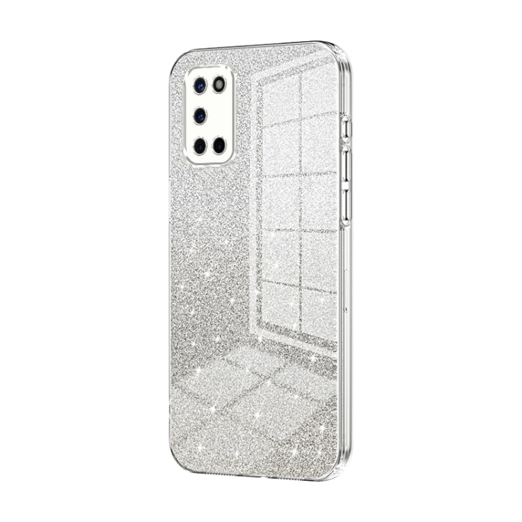 For OPPO A52 / A72 / A92 Gradient Glitter Powder Electroplated Phone Case(Transparent) - OPPO Cases by PMC Jewellery | Online Shopping South Africa | PMC Jewellery | Buy Now Pay Later Mobicred