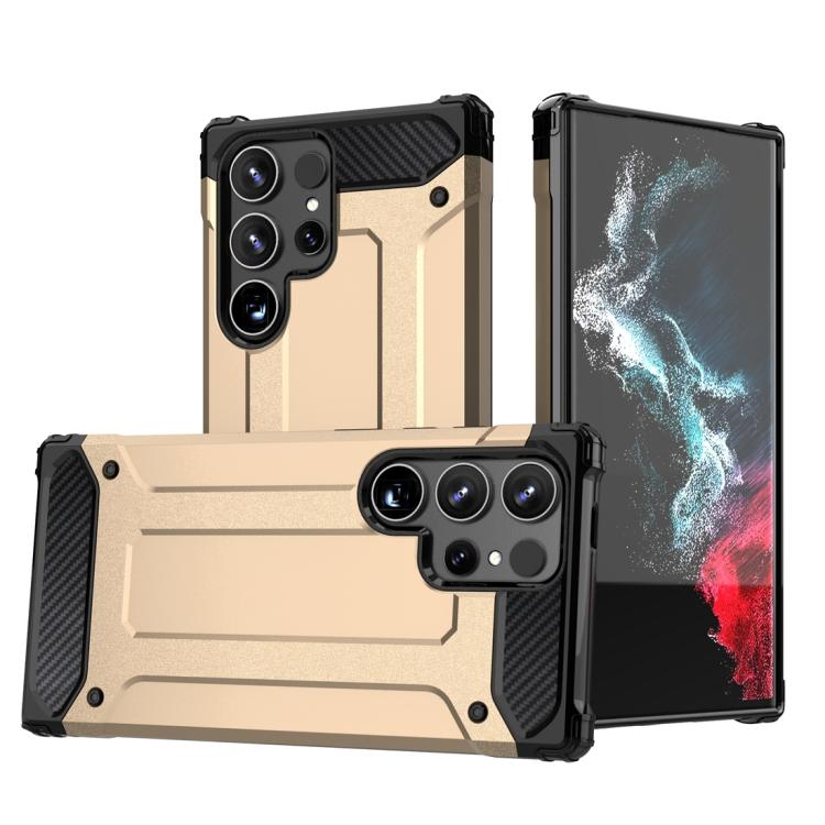 For Samsung Galaxy S25 Ultra 5G Magic Armor TPU Hybrid PC Phone Case(Gold) - Galaxy S25 Ultra 5G Cases by PMC Jewellery | Online Shopping South Africa | PMC Jewellery | Buy Now Pay Later Mobicred