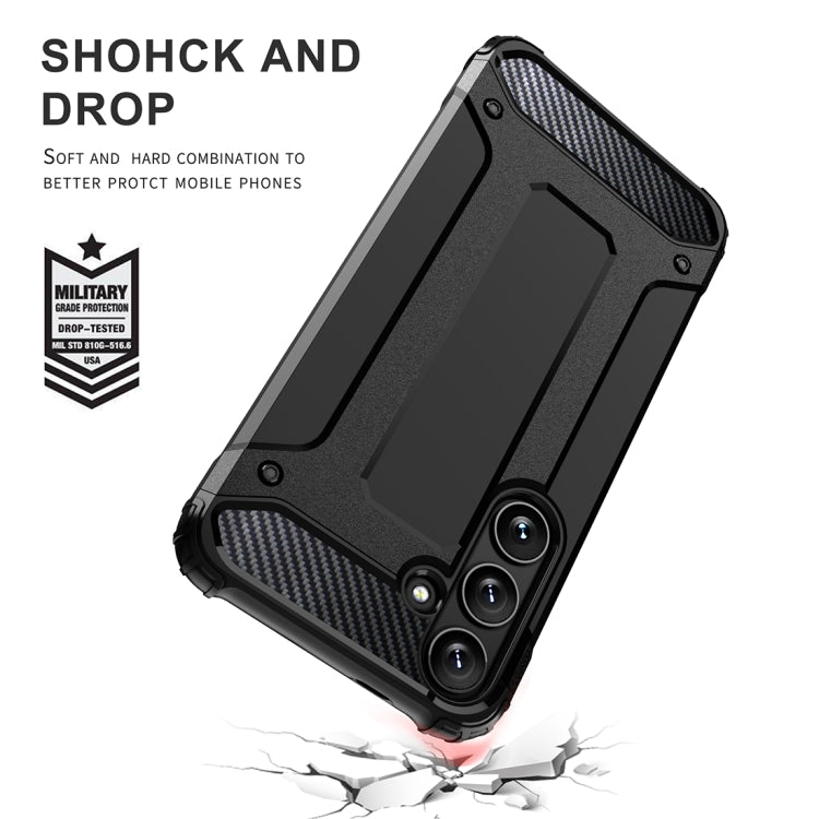 For Samsung Galaxy S25 5G Magic Armor TPU Hybrid PC Phone Case(Navy Blue) - free shipping - PMC Jewellery - Order now!