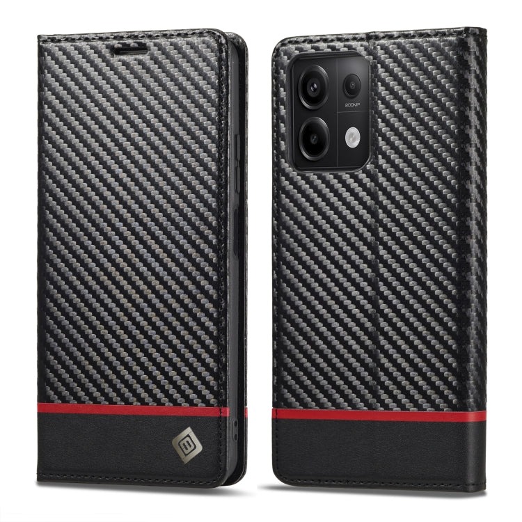 For Xiaomi Redmi Note 13 Pro 4G LC.IMEEKE Carbon Fiber Texture Flip Leather Phone Case(Horizontal Black) - Note 13 Pro Cases by LC.IMEEKE | Online Shopping South Africa | PMC Jewellery | Buy Now Pay Later Mobicred