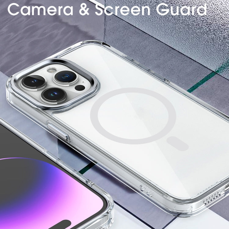For iPhone 11 Pro Max MagSafe Magnetic Clear Phone Case(Pink) - iPhone 11 Pro Max Cases by PMC TechLife | Online Shopping South Africa | PMC TechLife