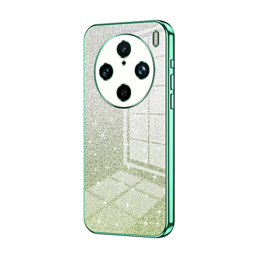 For vivo X100 Pro Gradient Glitter Powder Electroplated Phone Case(Green) - vivo Tempered Glass by imak | Online Shopping South Africa | PMC Jewellery | Buy Now Pay Later Mobicred