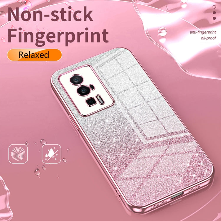For Xiaomi 14 Ultra Gradient Glitter Powder Electroplated Phone Case(Purple) - 14 Ultra Cases by PMC TechLife | Online Shopping South Africa | PMC TechLife | Buy Now Pay Later Mobicred