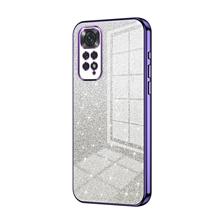 For Xiaomi Redmi Note 11 Global / Note 11S Gradient Glitter Powder Electroplated Phone Case(Purple) - Xiaomi Cases by PMC TechLife | Online Shopping South Africa | PMC TechLife | Buy Now Pay Later Mobicred