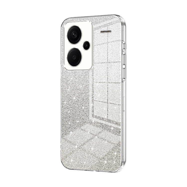 For Xiaomi Redmi Note 13 Pro+ Gradient Glitter Powder Electroplated Phone Case(Transparent) - Note 13 Pro+ Cases by PMC Jewellery | Online Shopping South Africa | PMC Jewellery | Buy Now Pay Later Mobicred