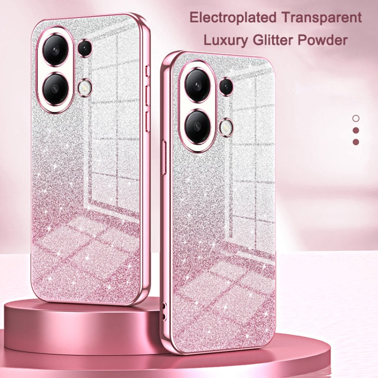 For Xiaomi Redmi Note 11 Global / Note 11S Gradient Glitter Powder Electroplated Phone Case(Silver) - Xiaomi Cases by PMC TechLife | Online Shopping South Africa | PMC TechLife | Buy Now Pay Later Mobicred