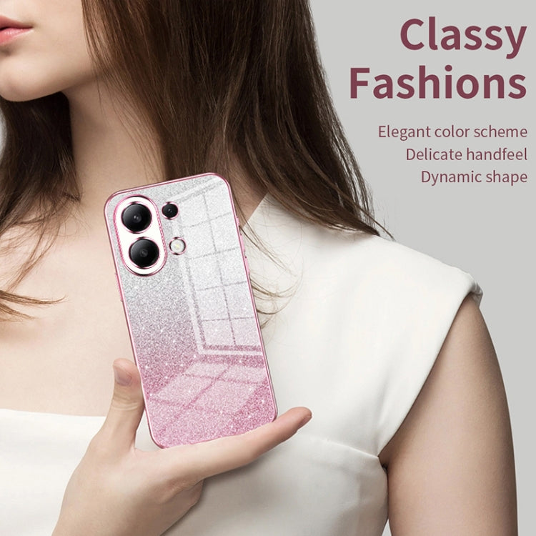For Xiaomi Redmi Note 12 4G Gradient Glitter Powder Electroplated Phone Case(Purple) - Xiaomi Cases by PMC TechLife | Online Shopping South Africa | PMC TechLife | Buy Now Pay Later Mobicred