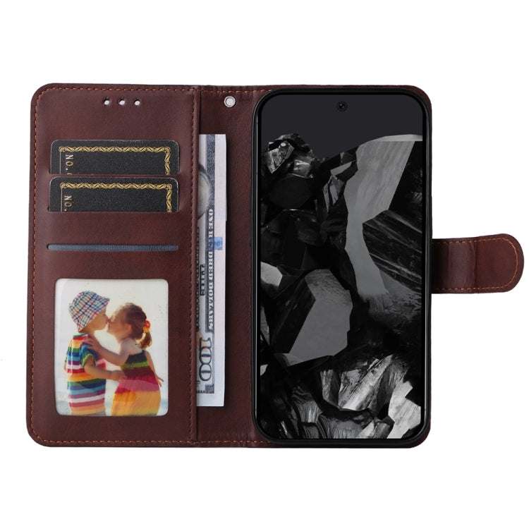 For Google Pixel 9 Pro Classic Calf Texture Flip Leather Phone Case(Brown) - Google Cases by PMC TechLife | Online Shopping South Africa | PMC TechLife | Buy Now Pay Later Mobicred