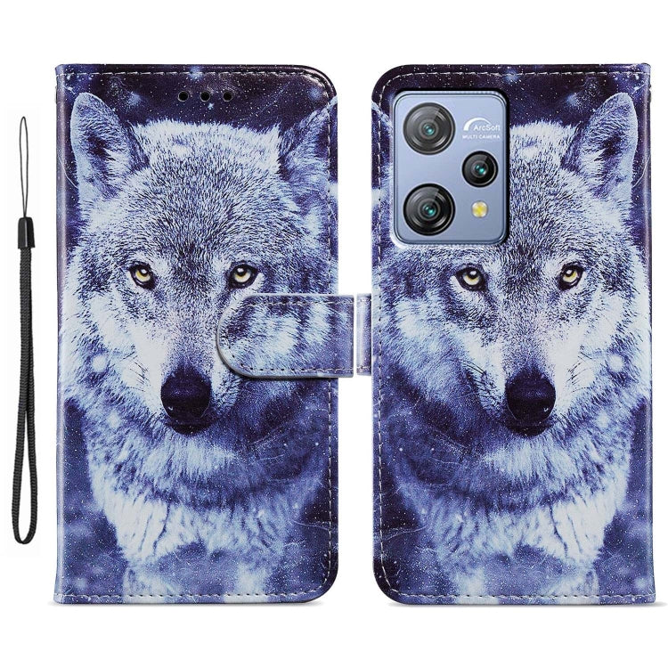 For Blackview A53 Pro Painted Pattern Horizontal Flip Leather Phone Case(White Wolf) - More Brand by PMC TechLife | Online Shopping South Africa | PMC TechLife | Buy Now Pay Later Mobicred