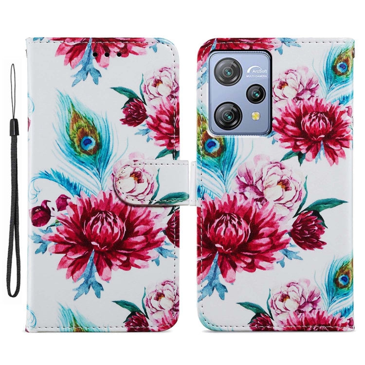 For Blackview A53 Pro Painted Pattern Horizontal Flip Leather Phone Case(Peacock Flower) - More Brand by PMC TechLife | Online Shopping South Africa | PMC TechLife | Buy Now Pay Later Mobicred
