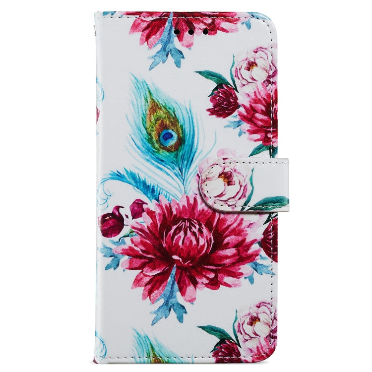For Blackview A53 Pro Painted Pattern Horizontal Flip Leather Phone Case(Peacock Flower) - More Brand by PMC Jewellery | Online Shopping South Africa | PMC Jewellery | Buy Now Pay Later Mobicred