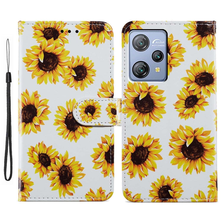 For Blackview A53 Pro Painted Pattern Horizontal Flip Leather Phone Case(Sunflower) - More Brand by PMC Jewellery | Online Shopping South Africa | PMC Jewellery | Buy Now Pay Later Mobicred