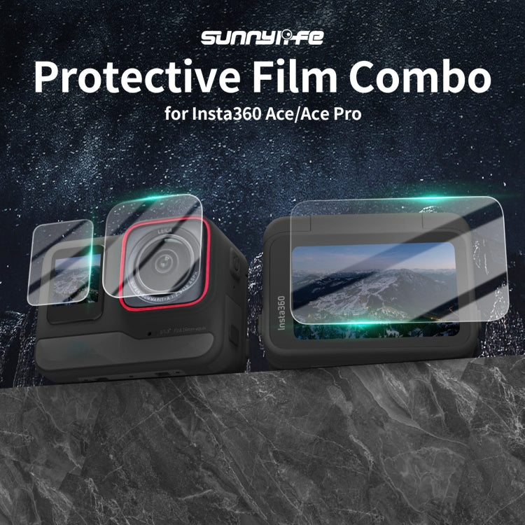 For Insta360 Ace Sunnylife 3 in 1 Rear & Front Screen Lens Explosion proof Film(1 Set) - Protective Film & Stickers by Sunnylife | Online Shopping South Africa | PMC TechLife | Buy Now Pay Later Mobicred