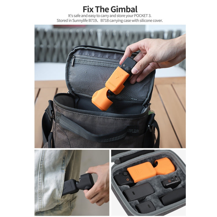 For DJI Osmo Pocket 3 Sunnylife OP3-BHT746 Silicone Protective Case(Black) - Case & Bags by Sunnylife | Online Shopping South Africa | PMC TechLife | Buy Now Pay Later Mobicred