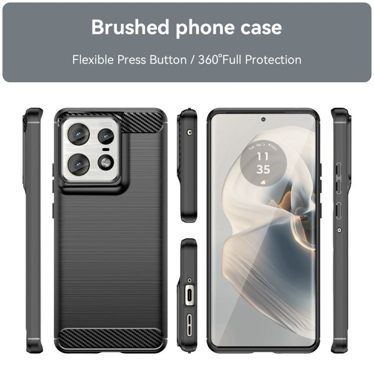 For Motorola Edge 50 Pro Carbon Fiber Brushed Texture TPU Phone Case(Black) - free shipping - PMC TechLife - Order now!