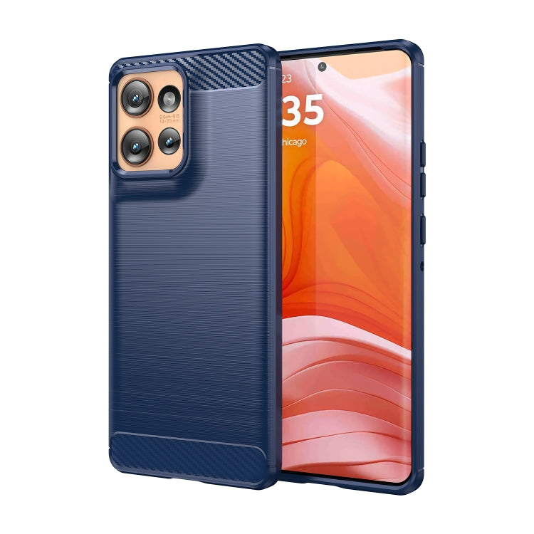 For Motorola Edge 50 Carbon Fiber Brushed Texture TPU Phone Case(Blue) - free shipping - PMC TechLife - Order now!