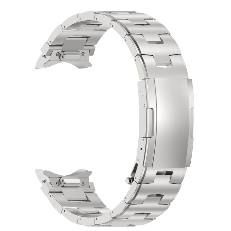 For Samsung Galaxy Watch6/6 Classic/5/5 Pro Button Style Titanium Steel Metal Watch Band(Silver) - Watch Bands by PMC Jewellery | Online Shopping South Africa | PMC Jewellery