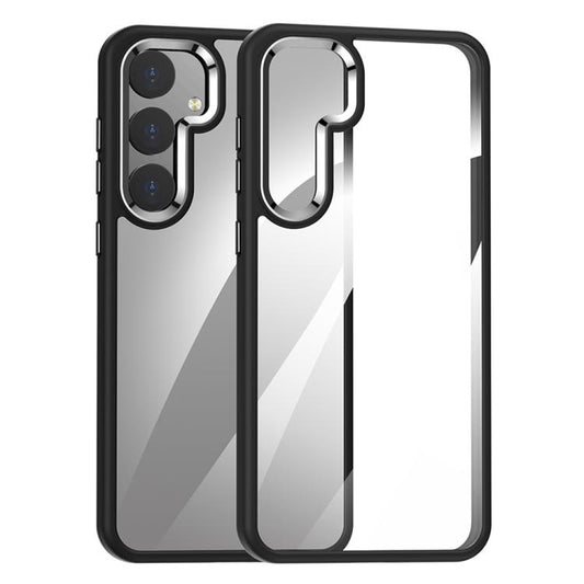 For Samsung Galaxy S25+ 5G Anti-fingerprint Highly Transparent PC Phone Case(Black) - Galaxy S25+ 5G Cases by PMC Jewellery | Online Shopping South Africa | PMC Jewellery | Buy Now Pay Later Mobicred