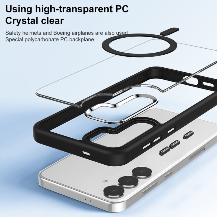 For Samsung Galaxy S25+ 5G MagSafe Anti-fingerprint Highly Transparent PC Phone Case(Blue) - Galaxy S25+ 5G Cases by PMC Jewellery | Online Shopping South Africa | PMC Jewellery | Buy Now Pay Later Mobicred