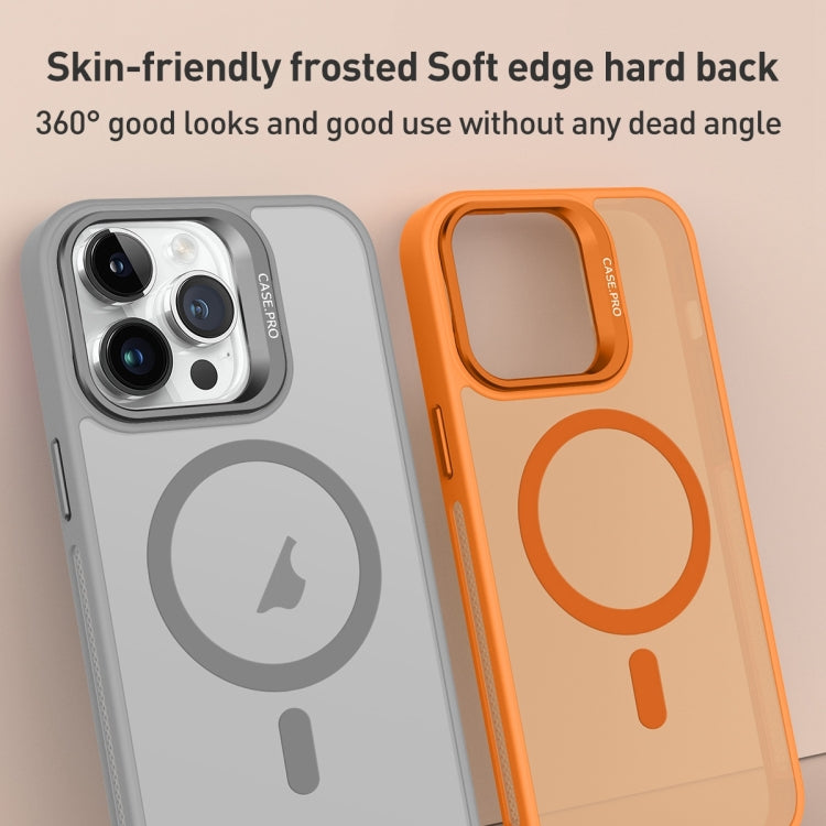 For iPhone 12 Pro Max Invisible Lens Holder MagSafe Phone Case(Orange) - iPhone 12 Pro Max Cases by PMC Jewellery | Online Shopping South Africa | PMC Jewellery