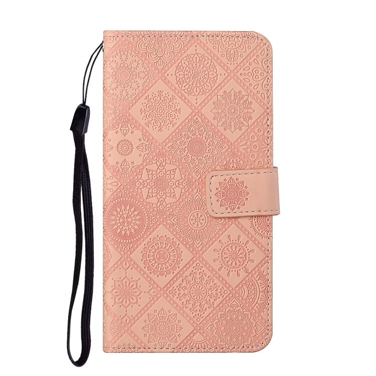 For Google Pixel 9 / 9 Pro Ethnic Style Embossed Pattern Leather Phone Case(Pink) - Google Cases by PMC TechLife | Online Shopping South Africa | PMC TechLife | Buy Now Pay Later Mobicred