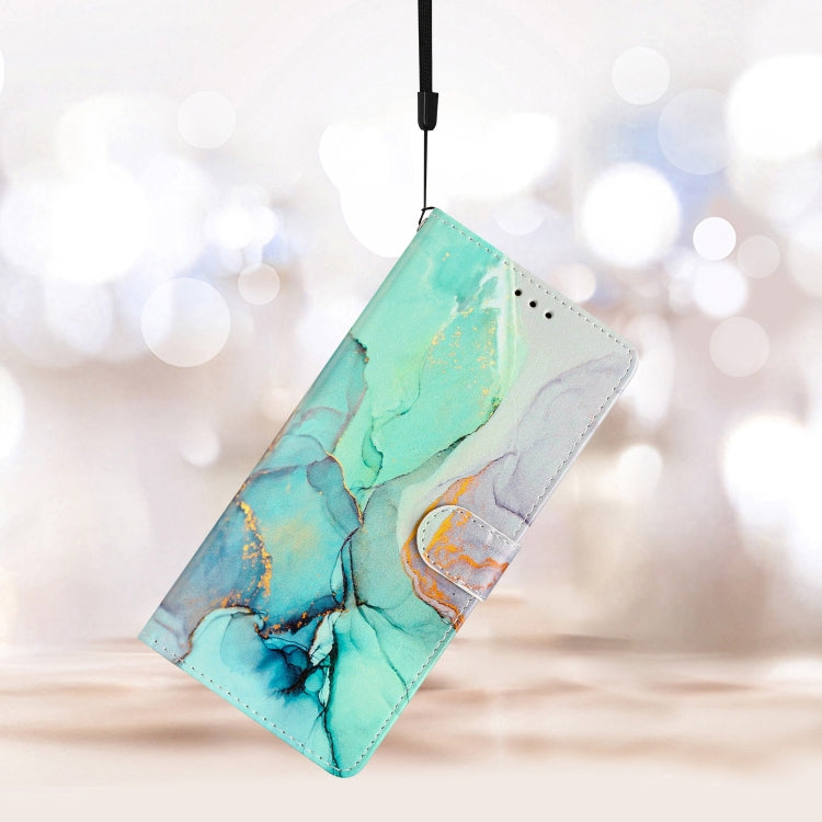 For Blackview A53 Pro Colored Drawing Leather Phone Case(Green Marble) - More Brand by PMC TechLife | Online Shopping South Africa | PMC TechLife | Buy Now Pay Later Mobicred