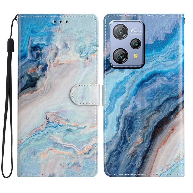 For Blackview A53 Pro Colored Drawing Leather Phone Case(Blue Marble) - More Brand by PMC TechLife | Online Shopping South Africa | PMC TechLife | Buy Now Pay Later Mobicred