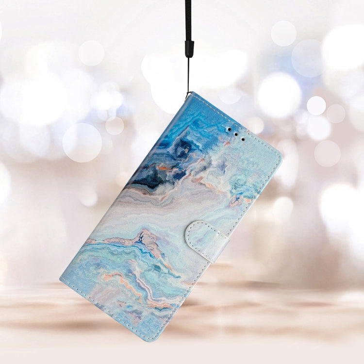For Blackview A53 Pro Colored Drawing Leather Phone Case(Blue Marble) - More Brand by PMC TechLife | Online Shopping South Africa | PMC TechLife | Buy Now Pay Later Mobicred