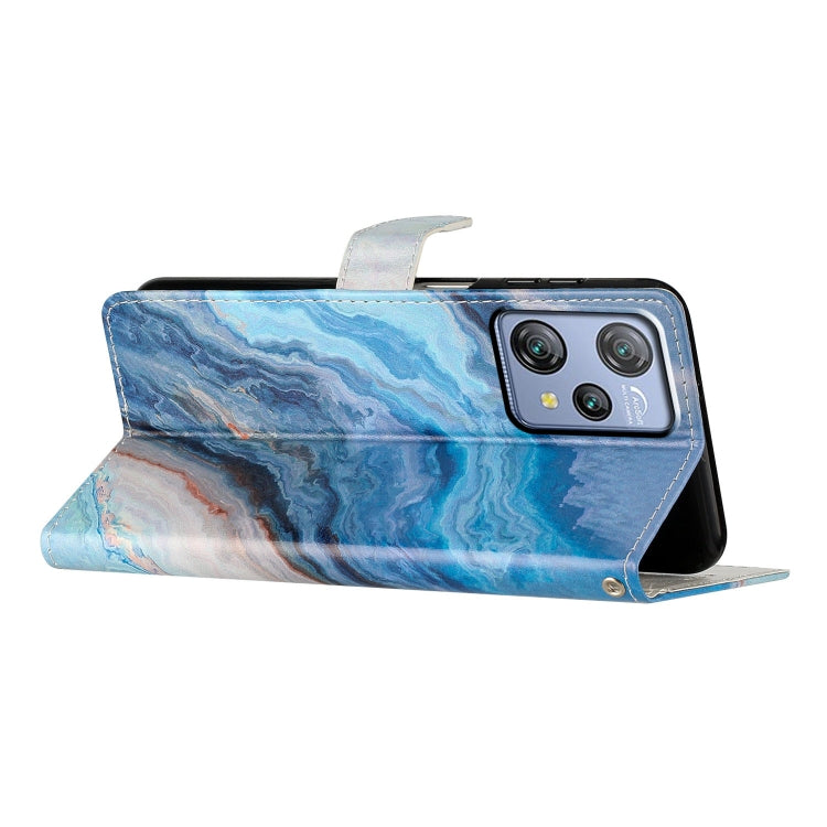 For Blackview A53 Pro Colored Drawing Leather Phone Case(Blue Marble) - More Brand by PMC TechLife | Online Shopping South Africa | PMC TechLife | Buy Now Pay Later Mobicred